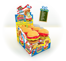 JB Big Burger lízatko s praskajúcim práškom 1ks/21g