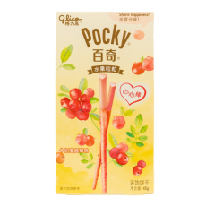 Tyčinky Pocky brusnicové mliečne GLICO 1ks/45g